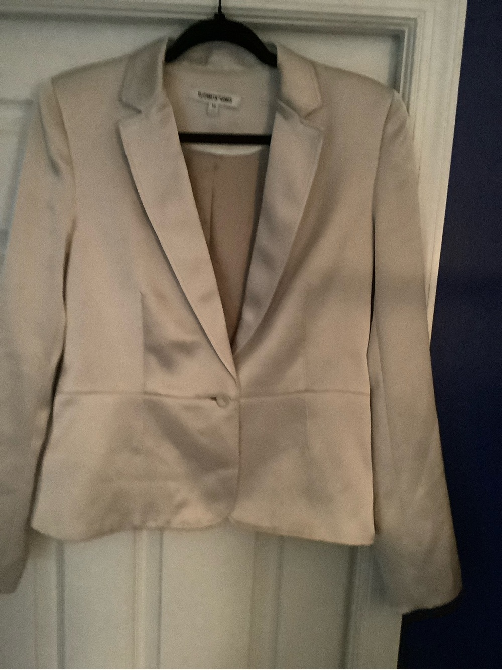 Elizabeth and James Cream Single-Button Jacket sz 10